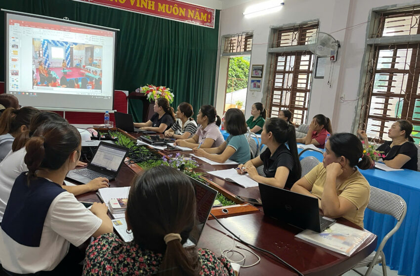  Trường mầm non xã Song Pe tập huấn chuyên môn hè năm 2024